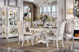 Acme - Vendome Round Dining Table W/Pedestal Base DN01222 Antique Pearl Finish
