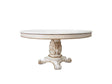Acme - Vendome Round Dining Table W/Pedestal Base DN01222 Antique Pearl Finish