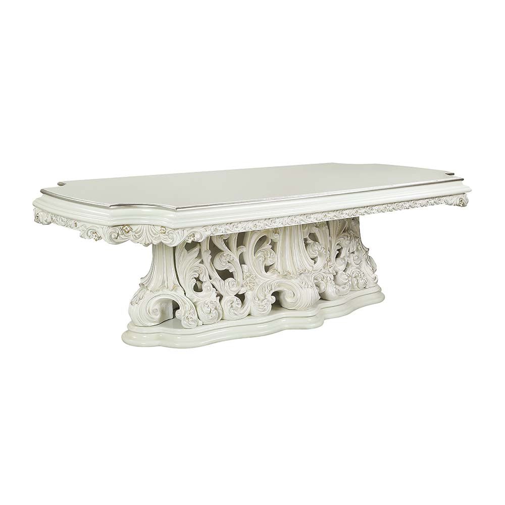 Adara Dining Table DN01229 Antique White Finish | Acme - DN01229 - Home Elegance USA - 1