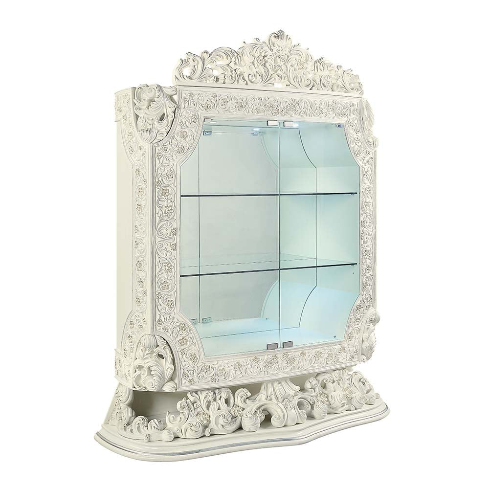 Adara Curio DN01232 Antique White Finish | Acme - DN01232 - Home Elegance USA - 1