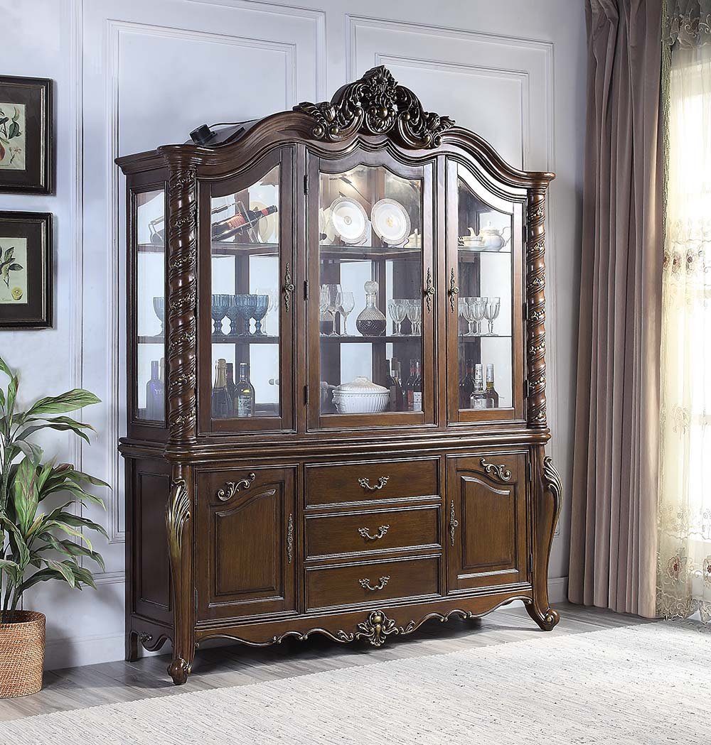 Devayne Buffet & Hutch DN01365 Dark Walnut Finish | Acme - DN01365 - Home Elegance USA - 1