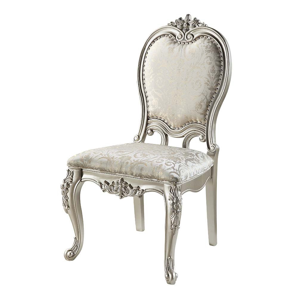 Bently Side Chair (Set - 2) DN01369 Fabric & Champagne Finish | Acme | Home Elegance USA