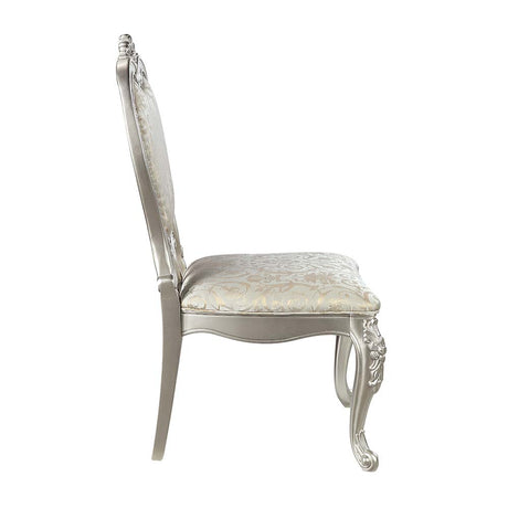 Acme - Bently Side Chair (Set-2) DN01369 Fabric & Champagne Finish