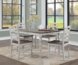 Acme - Bettina 5PC Pack Dining Set DN01438 Gray & Weathered Oak Finish