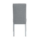 Acme - Lanton Side Chair (Set-2) DN01452 Gray Linen & Antique White Finish