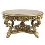 Bernadette Round Dining Table DN01469 Gold Finish | Acme - DN01469 - Home Elegance USA - 3