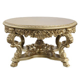Acme - Bernadette Round Dining Table DN01469 Gold Finish