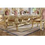 Bernadette Dining Table DN01470 Gold Finish | Acme - DN01470 - Home Elegance USA - 6