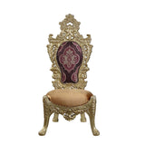 Acme - Bernadette Side Chair (Set-2) DN01471 Pattern Fabric & Gold Finish