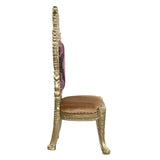 Acme - Bernadette Side Chair (Set-2) DN01471 Pattern Fabric & Gold Finish