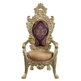 Acme - Bernadette Arm Chair (Set-2) DN01472 Pattern Fabric & Gold Finish