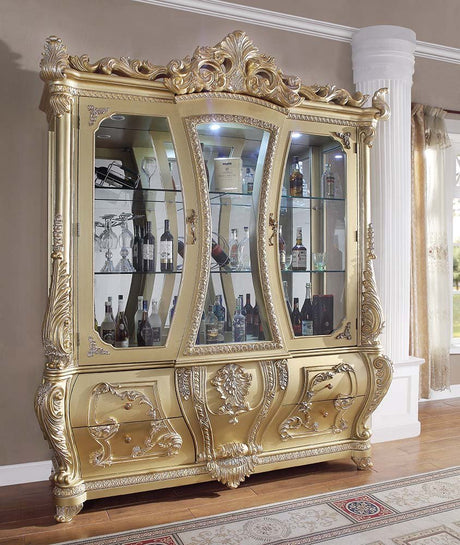 Cabriole Curio DN01485 Gold Finish | Acme | Home Elegance USA