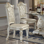 Acme - Vendome Side Chair (Set-2) DN01554 Synthetic Leather & Antique Pearl Finish