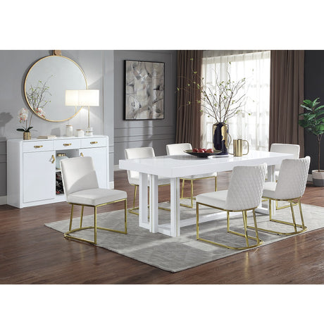 Acme - Paxley Dining Table DN01610 White High Gloss Finish