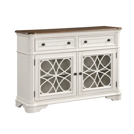 Acme - Florian Server DN01656 Antique White & Oak Finish