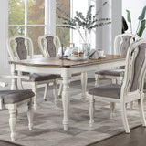 Acme - Florian Dining Table DN01657 Oak & Antique White Finish