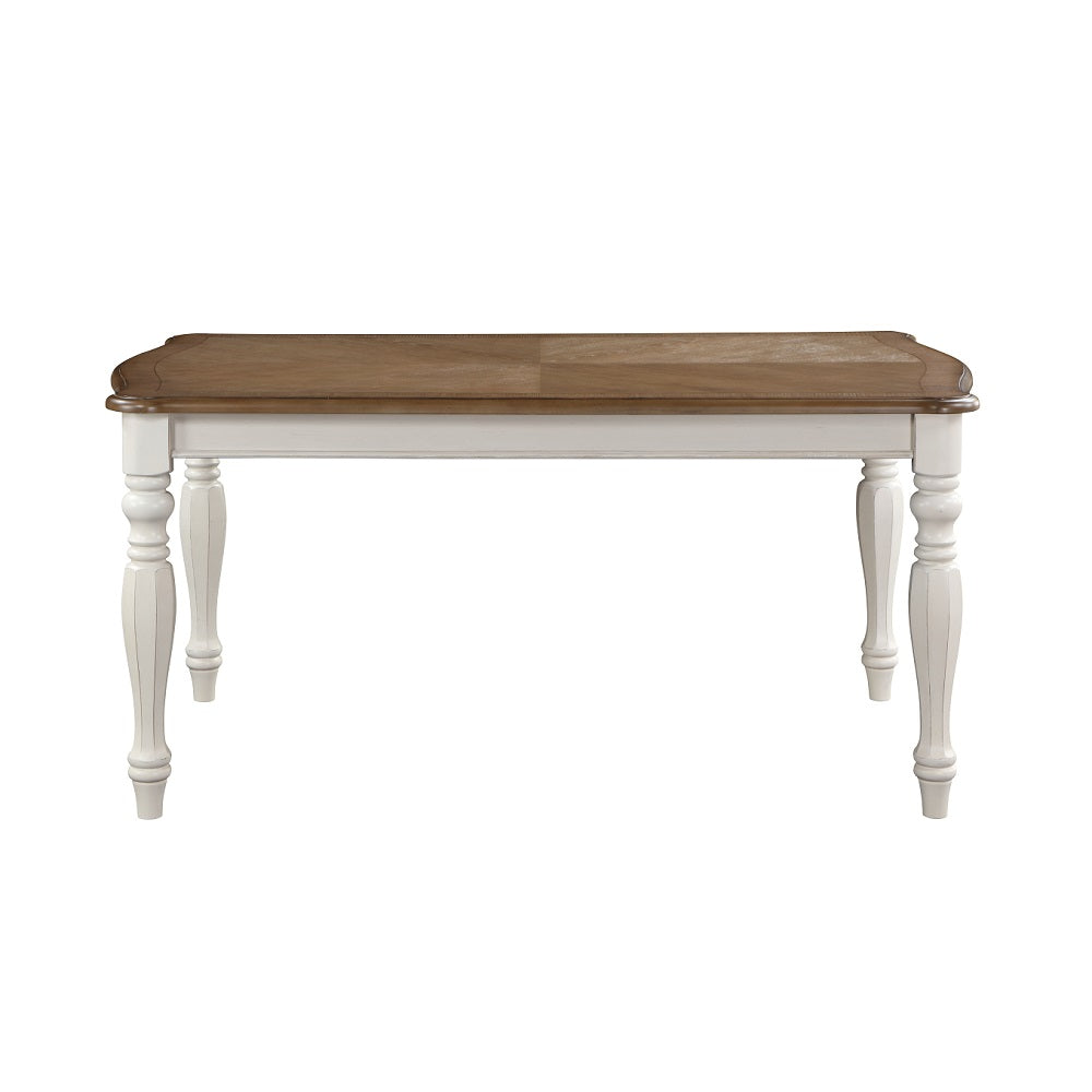 Acme - Florian Dining Table DN01657 Oak & Antique White Finish