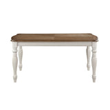 Acme - Florian Dining Table DN01657 Oak & Antique White Finish