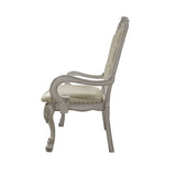 Acme - Dresden Arm Chair (Set-2) DN01697 Synthetic Leather & Bone White Finish