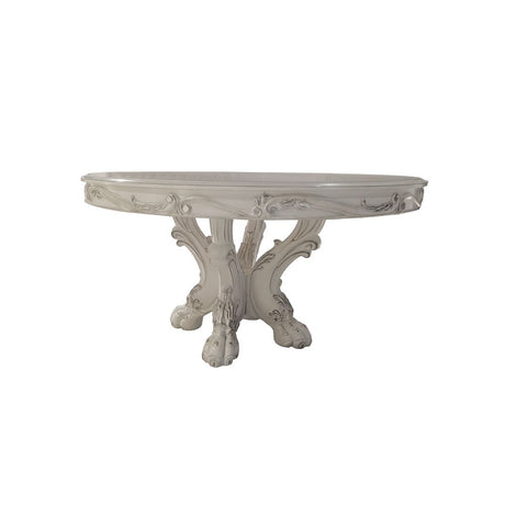 Acme - Dresden Round Dining Table DN01700 Bone White Finish