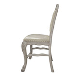 Acme - Dresden Counter Height Chair (Set-2) DN01704 Synthetic Leather & Bone White Finish