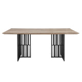 Acme - Zudora Dining Table DN01757 Antique Oak & Black Finish