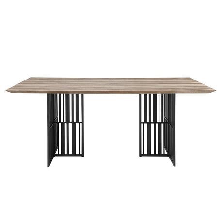 Acme - Zudora Dining Table DN01757 Antique Oak & Black Finish