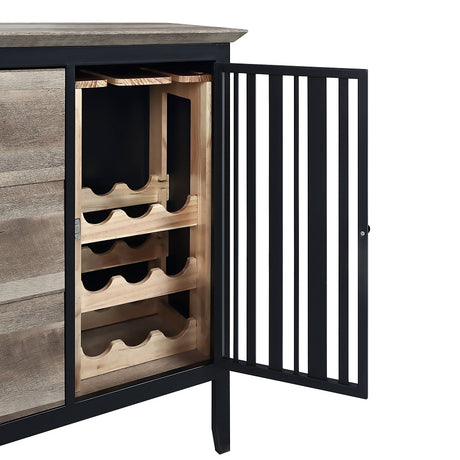 Acme - Zudora Server DN01759 Antique Oak & Sandy Black Finish