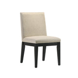 Acme - Froja Side Chair (Set-2) DN01803 Beige Fabric & Black Finish