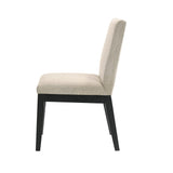 Acme - Froja Side Chair (Set-2) DN01803 Beige Fabric & Black Finish