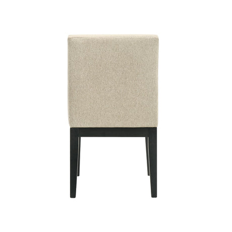 Acme - Froja Side Chair (Set-2) DN01803 Beige Fabric & Black Finish