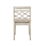 Acme - Cillin Side Chair (Set-2) DN01806 Fabric, Walnut & Antique White Finish