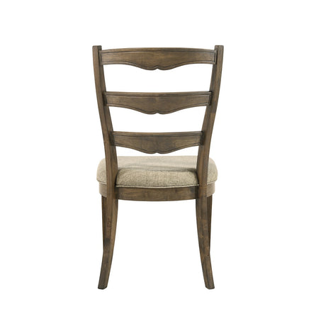 Acme - Parfield Side Chair (Set-2) DN01808 Fabric & Weathered Oak Finish