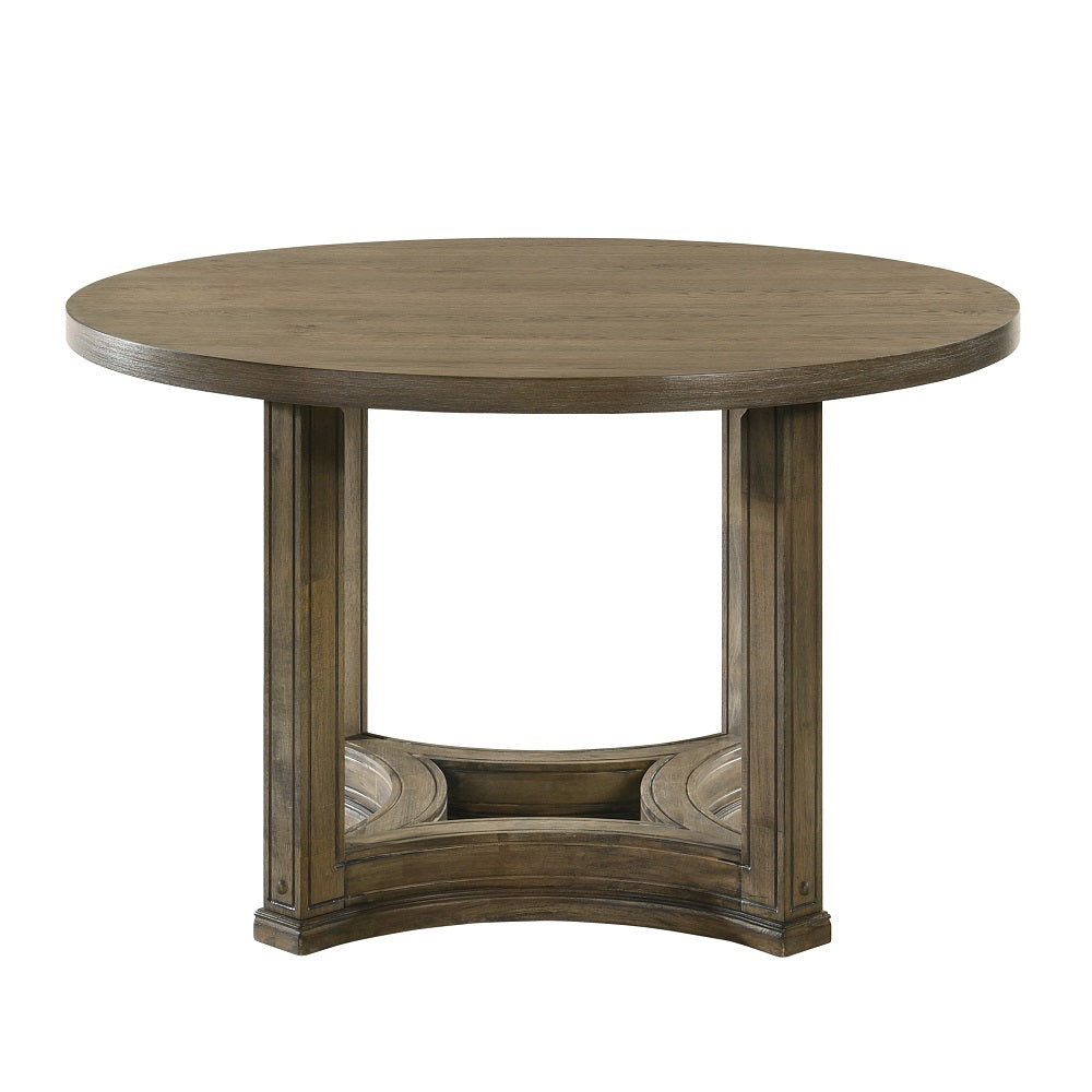 Acme - Parfield Round Dining Table DN01809 Weathered Oak Finish