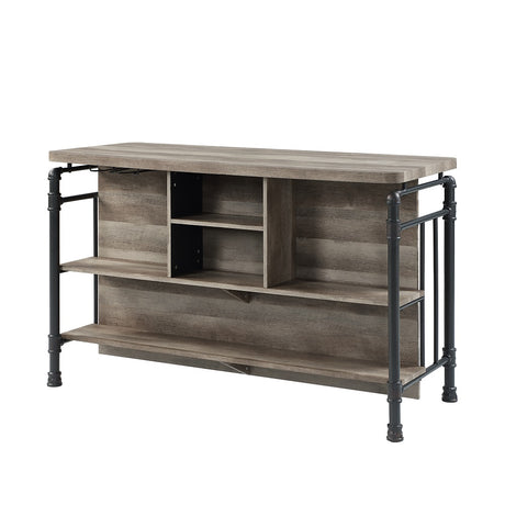 Acme - Edina Counter Height Table DN01935 Antique Oak & Sandy Gray Finish