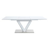 Acme - Gallegos Dining Table W/Leaf DN01947 White High Gloss Finish