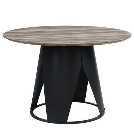 Acme - Zudora Dining Table DN01948 Antique Oak & Black Finish