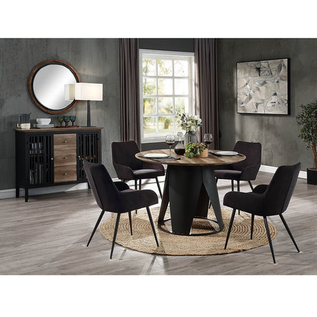 Acme - Zudora Dining Table DN01948 Antique Oak & Black Finish