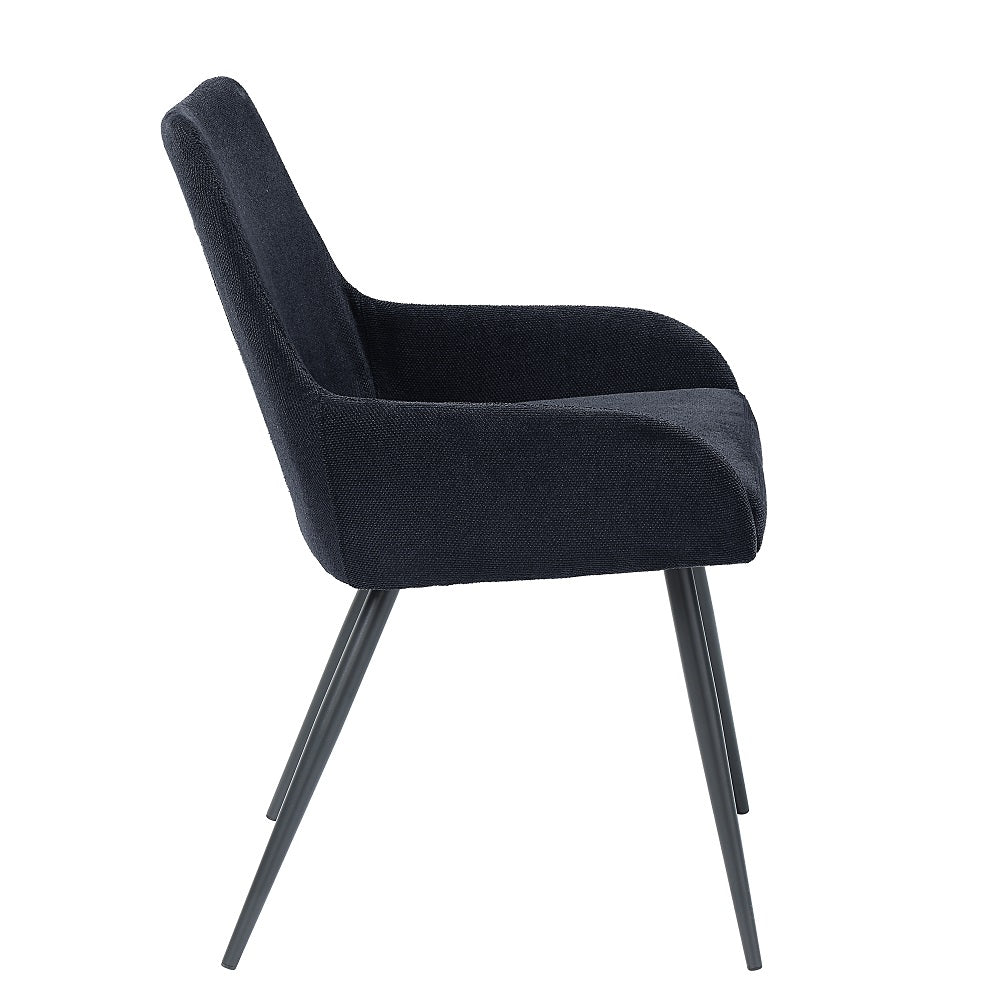 Acme - Zudora Side Chair (Set-2) DN01949 Black Linen