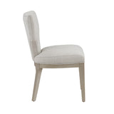 Acme - Kasa Side Chair (Set-2) DN02012 Linen & Champagne Finish