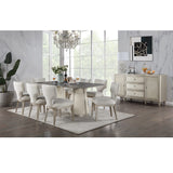 Acme - Kasa Side Chair (Set-2) DN02012 Linen & Champagne Finish