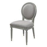 Adalynn Side Chair (Set - 2) DN02125 Gray Fabric & Weathered Gray Oak Finish | Acme | Home Elegance USA