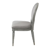 Adalynn Side Chair (Set - 2) DN02125 Gray Fabric & Weathered Gray Oak Finish | Acme - DN02125 - Home Elegance USA - 6