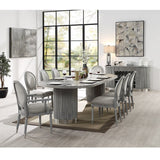 Adalynn Side Chair (Set - 2) DN02125 Gray Fabric & Weathered Gray Oak Finish | Acme - DN02125 - Home Elegance USA - 4