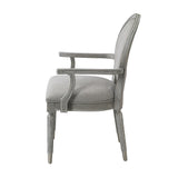 Adalynn Arm Chair (Set - 2) DN02126 Gray Fabric & Weathered Gray Oak Finish | Acme | Home Elegance USA