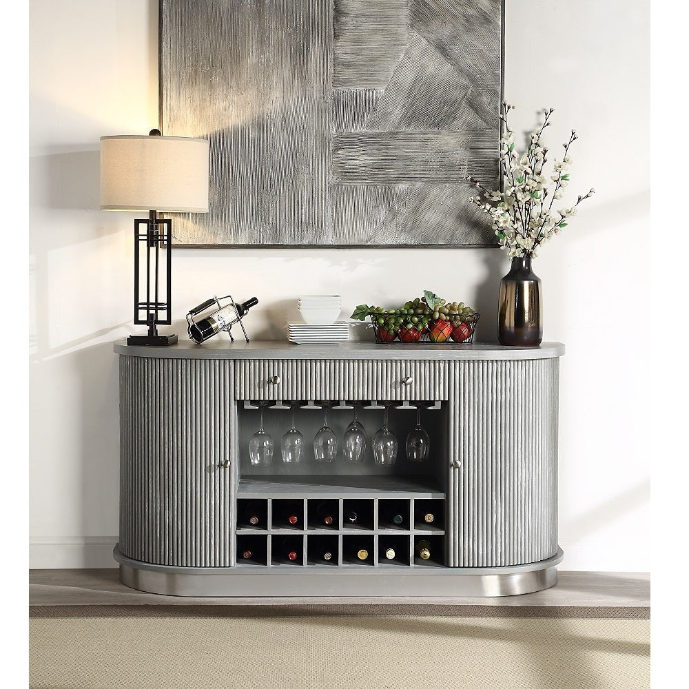 Adalynn Server DN02127 Weathered Gray Oak Finish | Acme | Home Elegance USA