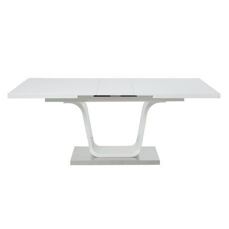 Acme - Kamaile Dining Table W/Leaf DN02133 White High Gloss Finish