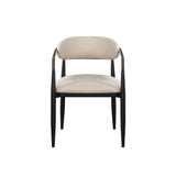 Acme - Jaramillo Side Chair (Set-2) DN02142 Beige Fabric & Black Finish