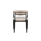 Acme - Jaramillo Side Chair (Set-2) DN02142 Beige Fabric & Black Finish