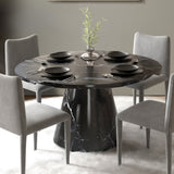 Acme - Hollis Dining Table W/Engineering Stone Top DN02155 Engineering Stone Finish